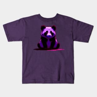 Purple Panda Bear Kids T-Shirt